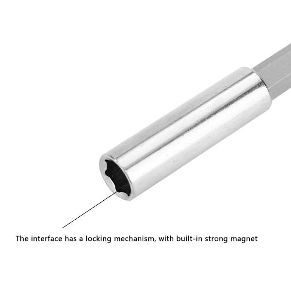 10 kpl 60 mm magneettisia pikavapautus 1/4\" kuusiokolovarsia ruuvimeisseliporanteräpidikkeitä