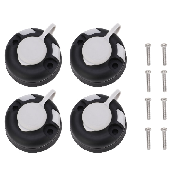 4Pcs Canoe Kayak Track Star Mount Base Black Simple Installation Round Inflatable Boat Track Mounting Base