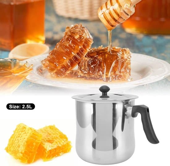 Smeltekande i rustfrit stål, velegnet til bivoks og biavl (2,5 liter)