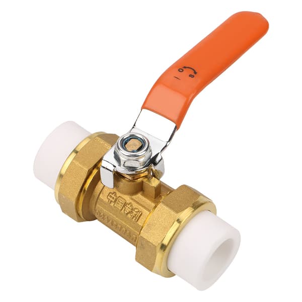 Brass Ball Valve with Double PPR Hot Melt Coupling 3/4\"BSP DN20