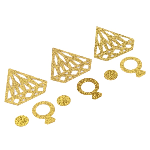 Diamantringformad paljettkonfetti för dekoration för förlovningsfest bröllopsfest