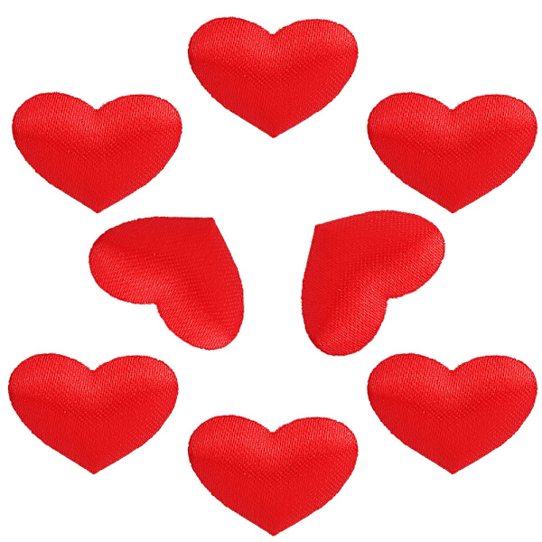 500 stk Hjerteformet Dekorasjonssvamppose Bryllup Jubileum Valentinsdag Festtilbehør (2,1 cm Rød 500 stk Pose)