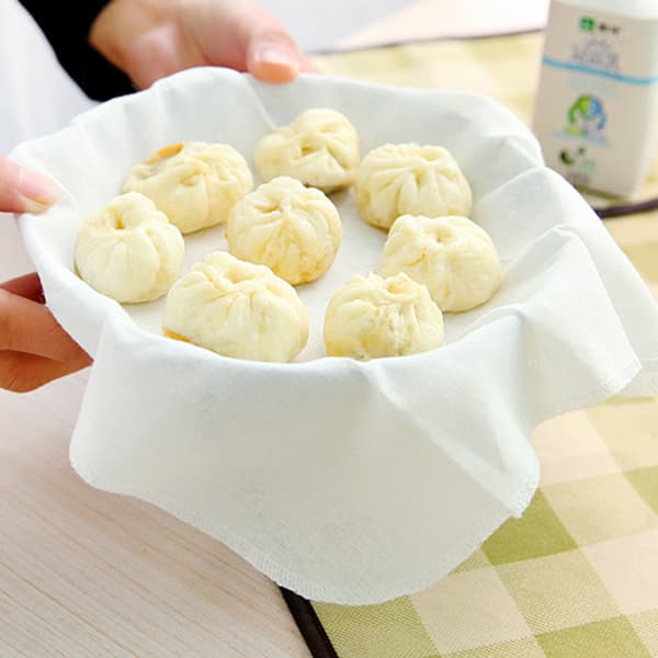 6 st köksbomull ångduk ångade bullar dumplings ångduk matlagningsmaterial