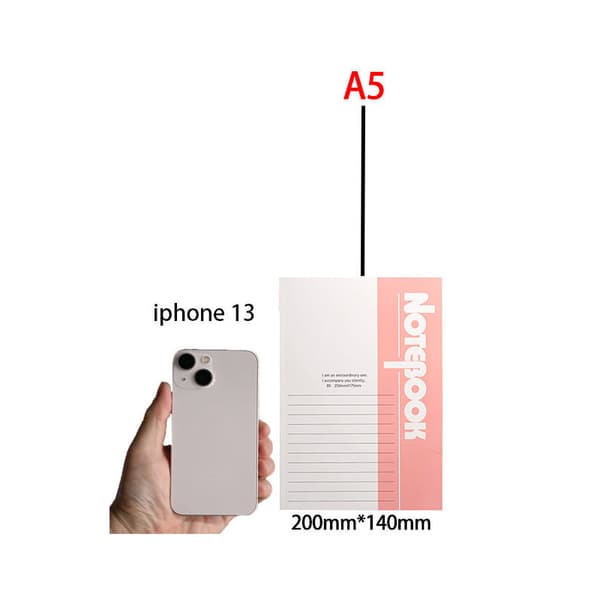 A5 Notebook Minimalist Design Smooth Writing Durable Binding Versatile Lined Paper Journal for Office School A5 Small 86 Pages