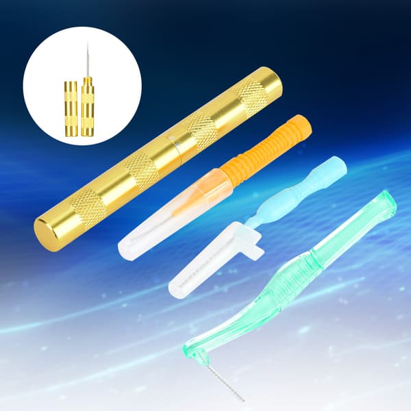 4-piece Airbrush Cleaning Kit - 3 Detail Brushes & Scraper Tool Set
