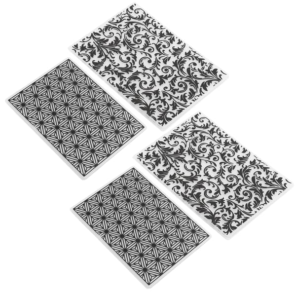 4 Pcs Embossing Templates for DIY Card Making and Scrapbooking Paper Crafts