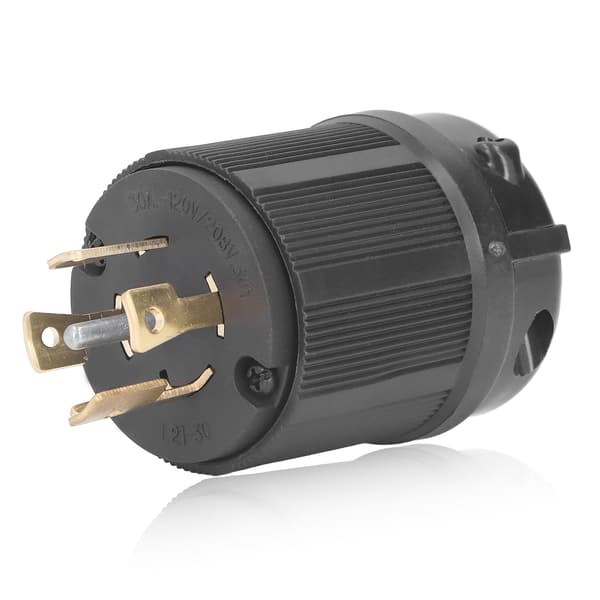 Locking Plug US Standard 5-Hole Adapter NEMA L21-30 30A 120 208V for Appliances