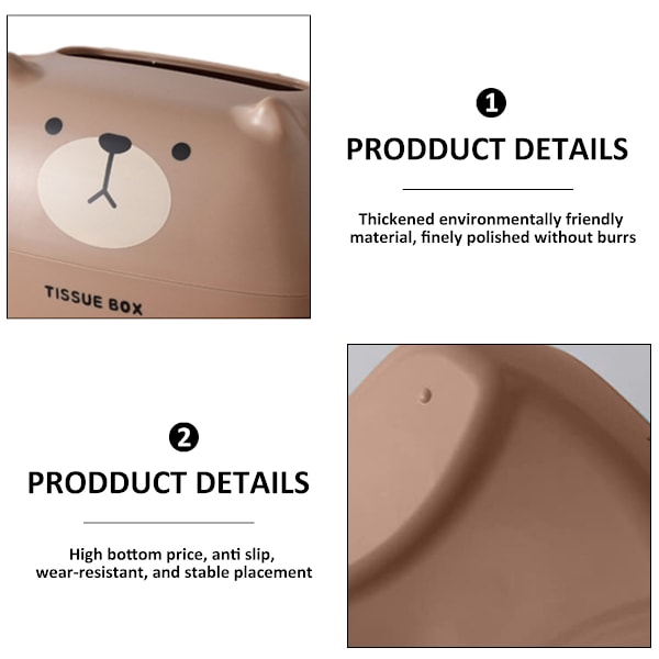 Ansiktspapperslåda, våtservettlåda, rektangulär näsduksdispenser, papperslåda, tecknad pappersbehållare, hemmakontor, bilpappersöverdrag, hotell