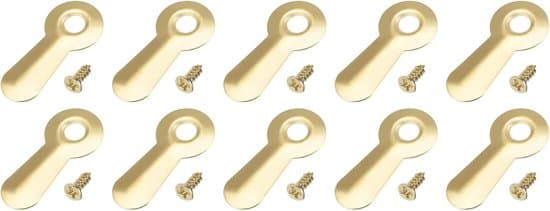 Photo Frame Rotating Knobs - Frame Fasteners Clips - Poster Hanger - Rust-Resistant Material - 19 x 85 mm - Gold Colored