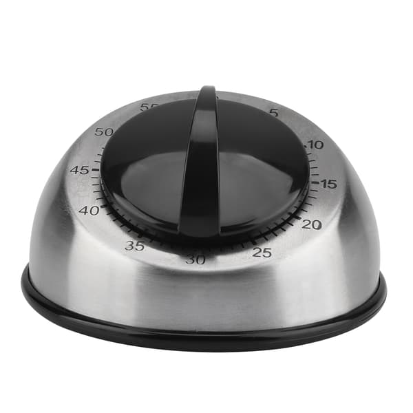 60 minutters køkkentimer i rustfrit stål, mekanisk optrækkelig timer, tidsminder