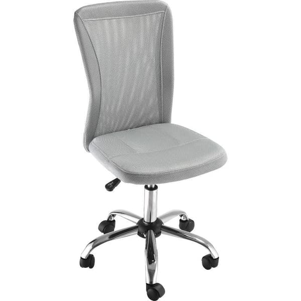 Vinsetto Ergonomisk Kontorstol, Høydejusterbar, Krombase, 360° Sving, Grått Mesh-trekk