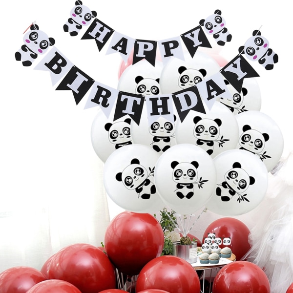 Barn tecknade djur Grattis på födelsedagen Banner ballong tårta infoga set