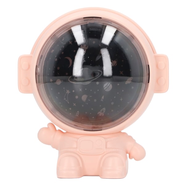 Astronaut Projektor Stjernelys Roterbar USB Opladning Astronaut Projektor Stjernelys med Musikfunktion 5V 1A Pink