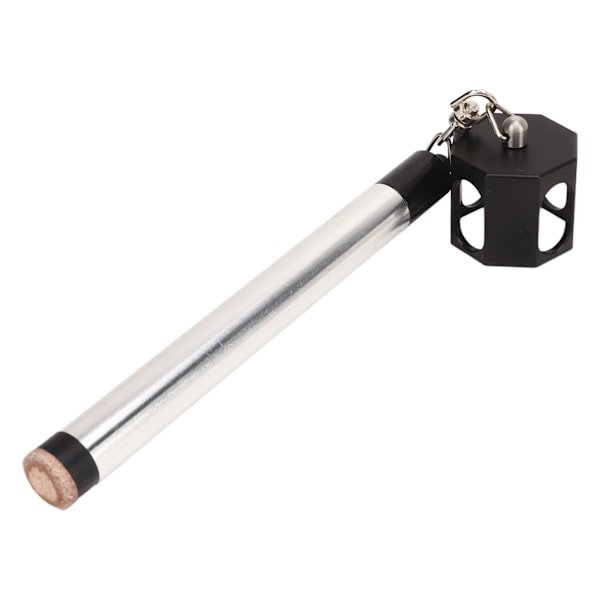 2-in-1 Pool-tikku Chalk Holder, Billiarditikun Kärkeä Pistävä, Liukumaton Chalk Holder Biljardia Varten, Hopea Musta