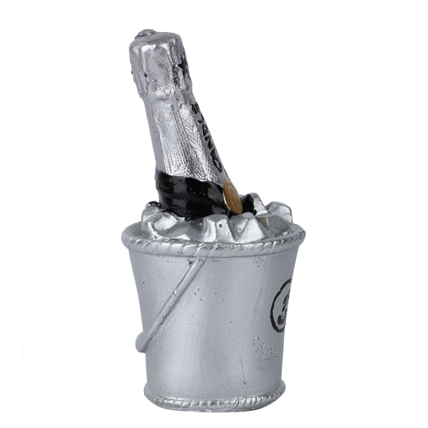 Kall ölflaska rökfritt ljus Födelsedagsfest Dekorationsljus (#Silver)