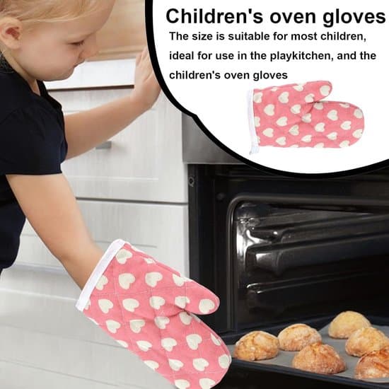 Pink Heart-Shaped Oven Mitts Set (2 Pieces) - Heat Resistant, Washable & Stylish | For Baking, Kitchen & Gift