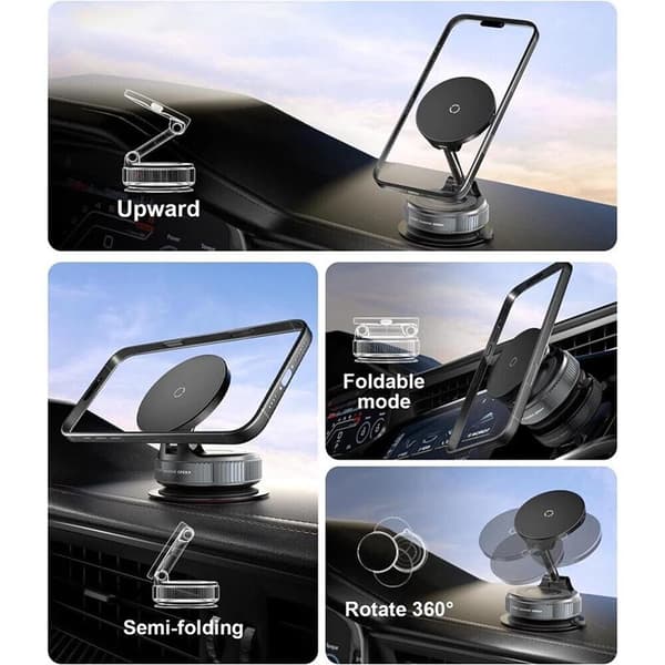 Mobile Holder / Magnetic Phone Holder - Wireless Charging & Vacuum Mount for Car