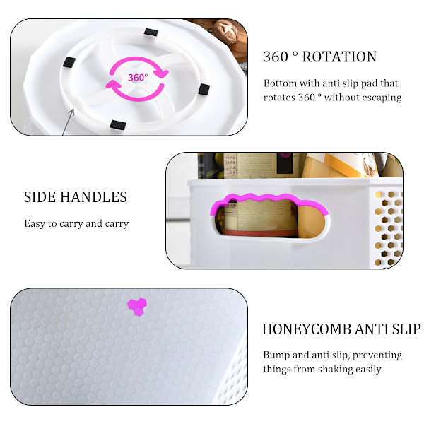 Hylde Krydderi Krydderi Serveringsbakke Makeup Bakke Køleskab Drejeskive Drejetabel Susan Skab Organizer