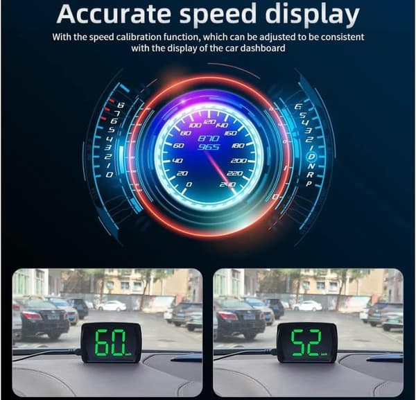 Automatic Head-Up Display, Speedometer, with GPS Chip, Suitable for Bicycles, Motorcycles, Trucks, Cars, and Scooters.