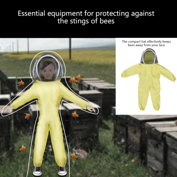 Professionell barnbiodling Skyddsdräkt Bifarm Besöksskyddsutrustning Jumpsuit(L)