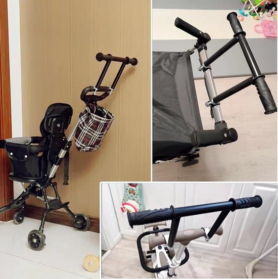 Stroller Handle Extender, Universal Stroller Handle Extension Bar, Stroller Handle, Adjustable Stroller Armrest, Stroller Transport Accessories