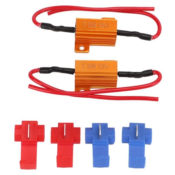 2 Sets Load Resistors 35W 12Ohm Error Free Accessory Replacement Kit for LED Turn Signal Fog Light