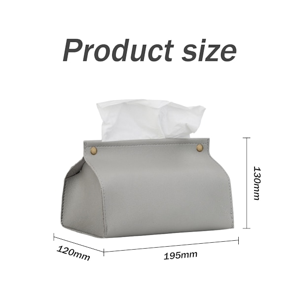 Vævæskeskrin Dækning Rektangel, Ensfarvet Vævæskeskrin Dækning, PU Læder Vævæskeskrin Dækning Holder, Dekorativ Organizer, 7.7X5.2X4.72