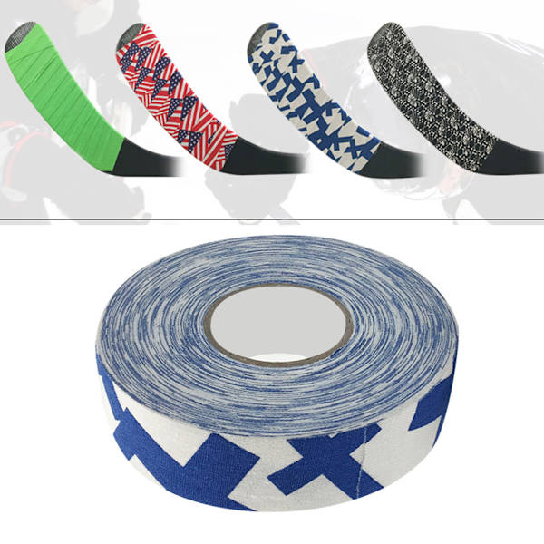 2,5 cm x 25 m Hockey-suojateippi Urheilu Badminton-keppipehmusteet Hockeymailan teipit Sininen Plus-merkki