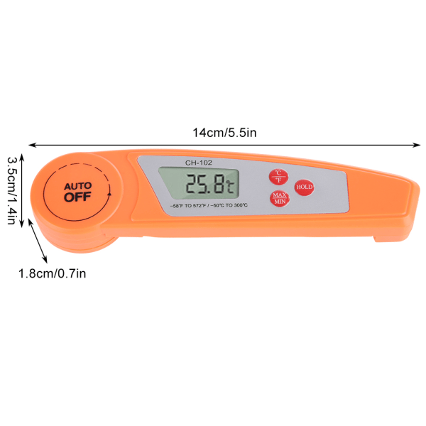 1 stk LCD Kjøtt BBQ Termometer Foldbar Digital Kjøkken Matlagingssonde