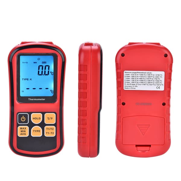 GM1312 Digitalt termometer Tokanals LCD-skjerm temperaturmåler