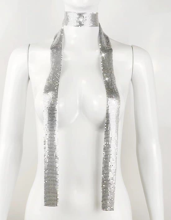 2-piece Silver and Gold Sequin Scarf/Shawl Set