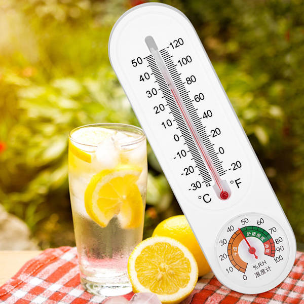 Vægtermometer Luftfugtighedsmåler Hjem Familie Hygrometer til Indendørs Udendørs Temperatur