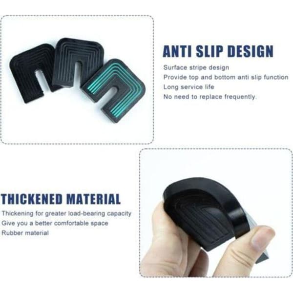 Vibrationsdämpare i gummi för luftkonditioneringar – 12-pack – U-formade för stabil installation – Mått 7,1 x 7,1 x 1 cm