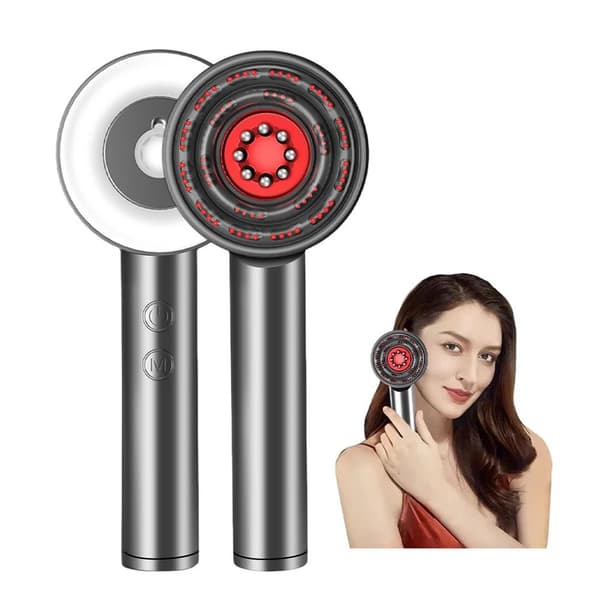 Scalp Massager, Scalp Massage Comb, Massage Brush with Red Light - Grey