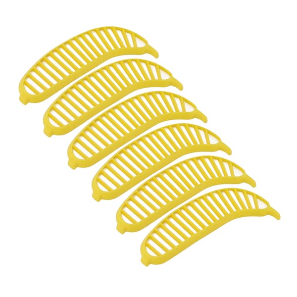 6 st gula fruktskärare, snabb skärning, robust, mångsidig bananhackare för kök och hemmabruk