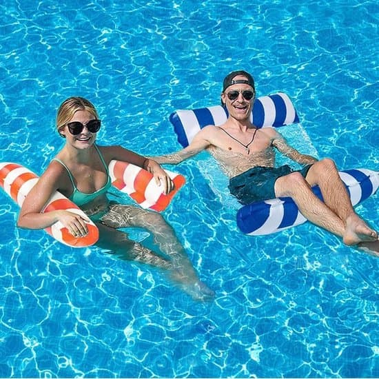 2-piece Inflatable Pool Mattress, 4-in-1 Swim Mat, Floating Hammock and Pool Accessory for Relaxation and Fun