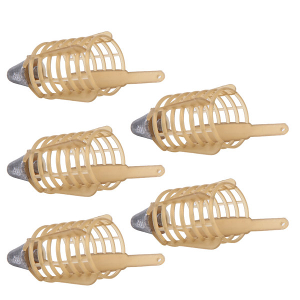 Fiskekagebur til agn - Fiskegrej tilbehør til karpe / grov / sø / flod fiskeri (40g 5 stk)