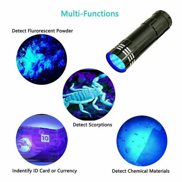 Multifunctional UV Flashlight Portable UV Flashlight UV Money Detector Lamp