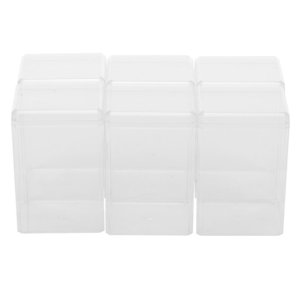 6 set liten förvaringsbox med lock Klar behållare Box för godiskakor smycken