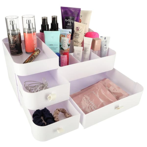 Makeup Storage with Drawers and Compartments - Cosmetics Organizer