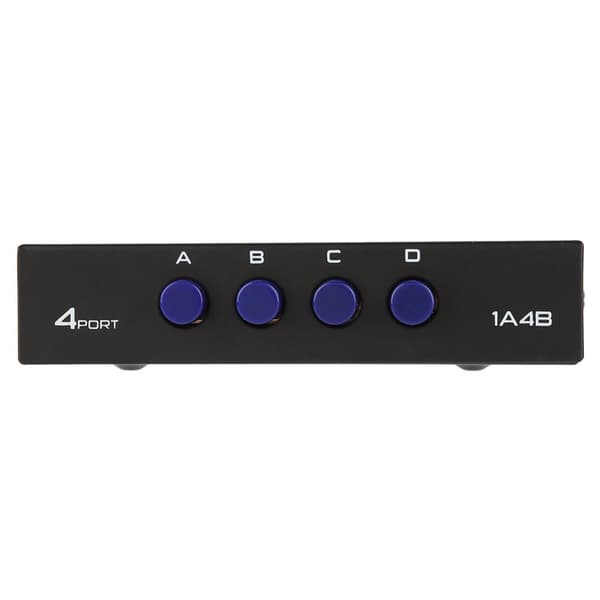 USB 2.0 Manual Sharing Switch for PC Printer Scanner (4 Ports)