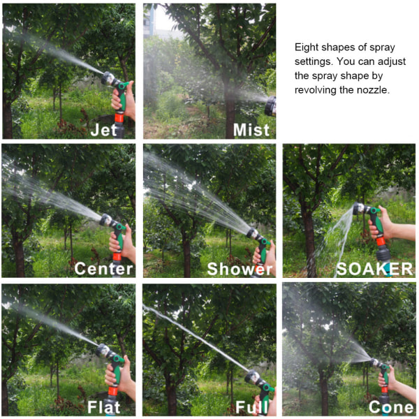 Multifunktionell tumkontrollspray biltvätt trädgårdsvattningspistol rengöringsverktyg tvättmaskin