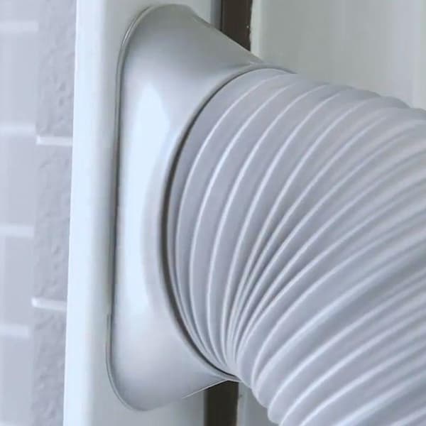 150 mm Udsugningskanaladapter – Firkantet Interface til Bærbart Klimaanlæg – ABS Materiale – Lufttæt Forbindelse for Optimal Luftstrøm