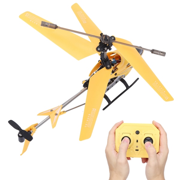 Kvalitets RC radiostyrda helikopterleksaker med gyroposition för barn, barnpresent (gul)