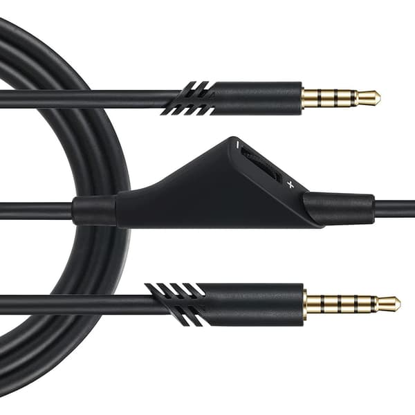 Gaming Headset Audio Cable 2 Meters Adjustable Volume 3D Stereo Extension Cable for Astro A10 A40 A30