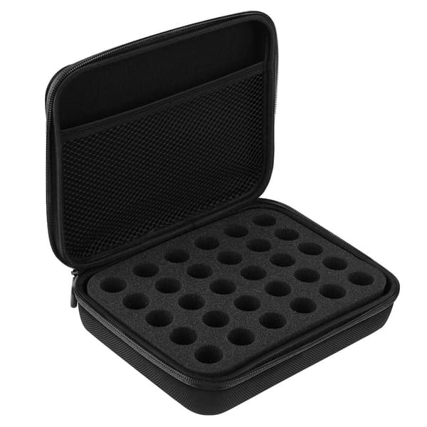 Essential Oil Case, Hard Essential Oil Case, Suitable for 5ml Bottles (Black)