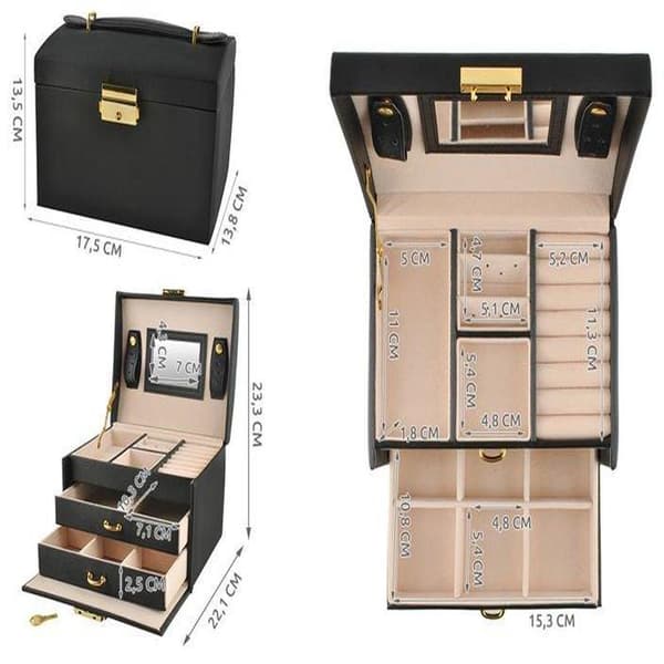 Jewelry Box with Mirror - Jewelry Storage Box