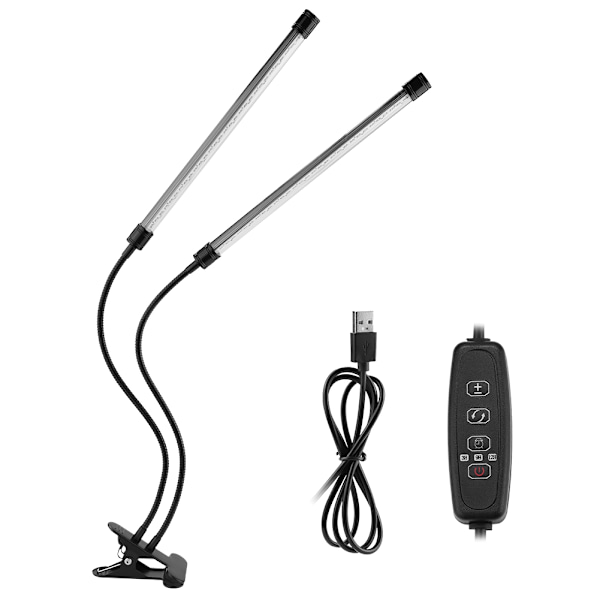 USB 30LED Sisätilojen Kasvien Kasvatusvalo Punainen Sininen Kaksoislampupäät Joutsenkaula & Kiinnike