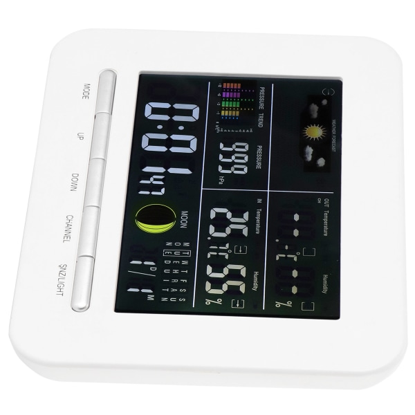 Väderklocka Digital termometer Hygrometer för inomhus utomhustemperatur EU 100‑240V