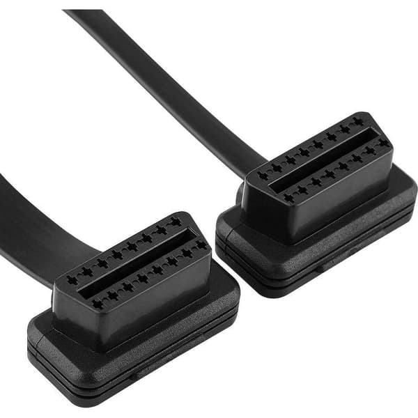 OBD2 Splitter Forlengelseskabel og Adapter med Bryter, 16-pin Dobbel Hunn